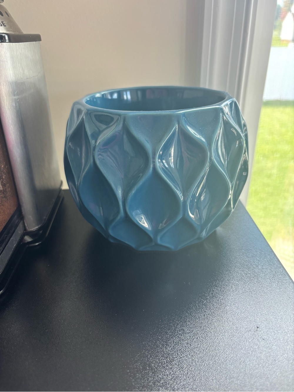 Yankee Candle Blue Textured Ceramic Wax Warmer